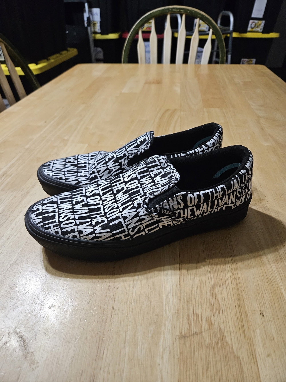 VANS ComfyCush Slip On Mens Size 11 In Brush Black White @S2